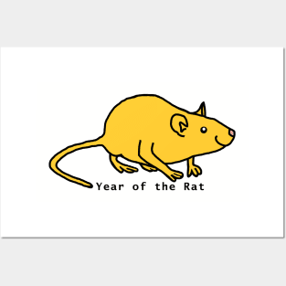 Year of the Rat in Yellow Posters and Art